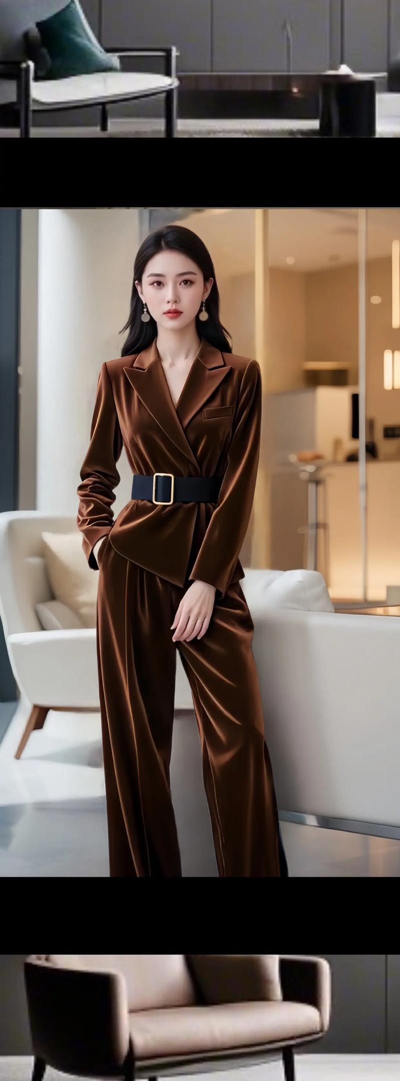 咖色上衣配什么颜色裤子(日常通勤到约会一网打尽)