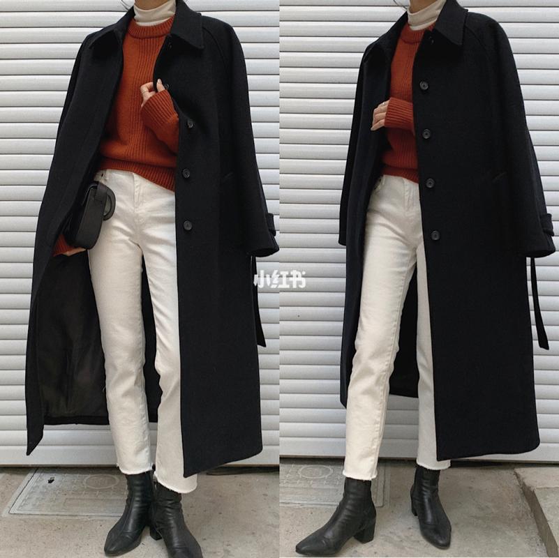 长款黑色大衣怎么搭配（层次感与剪裁）