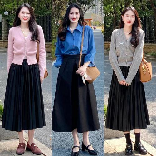 半身裙搭配（剪影材质色彩平衡，轻松穿出气质）