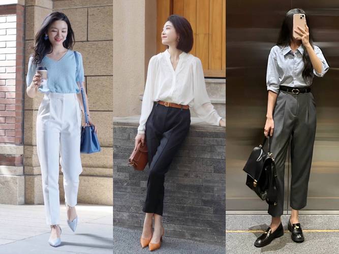 西裤女配什么鞋子图片(从乐福到高跟演绎多场景) 西裤女配什么鞋子图片(从乐福到高跟演绎多场景)