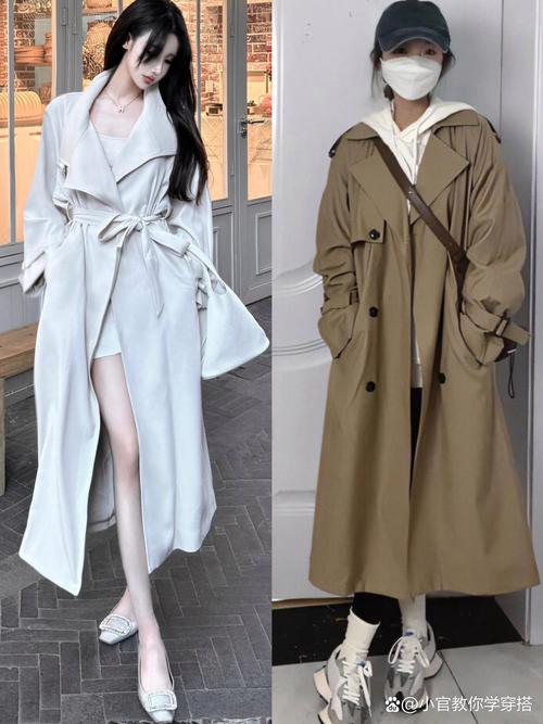 风衣怎么搭配好看图片女（比例对话，上轻下重，三色内同）