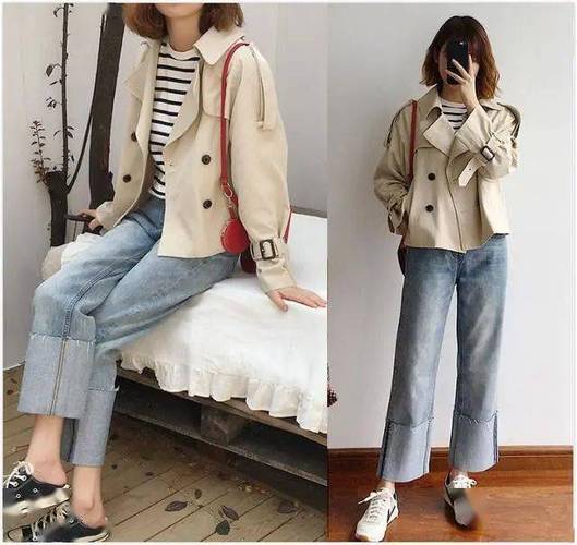 短款毛呢外套下身搭配图片（短款毛呢外套穿搭指南小个子避长款高个显腰线莫兰迪色系优雅）