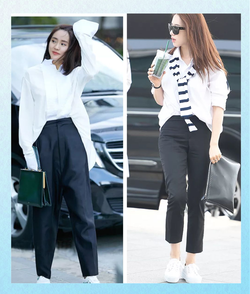 宽松衬衫搭配九分裤（倪萍式简约穿搭质感剪裁舒适自信展现优雅）