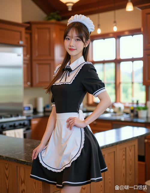 女生的下半身裙子搭配女仆(发型与配饰为王)