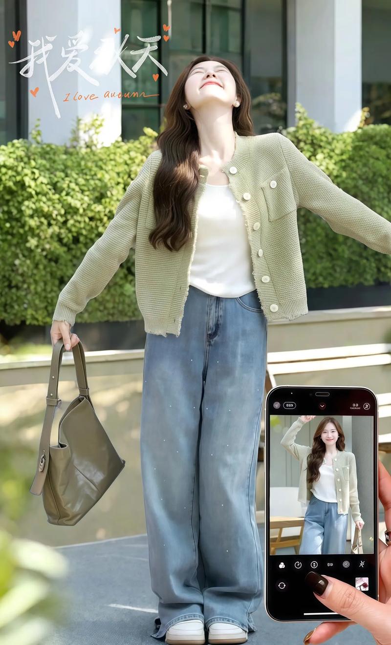 牛仔阔腿裤搭配上衣图片(复古现代混搭,都市白领显瘦又有温度) 牛仔阔腿裤搭配上衣图片(复古现代混搭,都市白领显瘦又有温度)