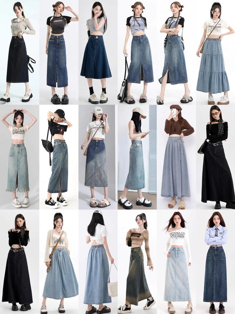 短款上衣搭配短裙(分腰线增高鞋层次感)