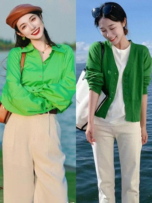 绿色衣服怎么搭配裤子(绿上衣配裤子穿搭要点场景与材质)