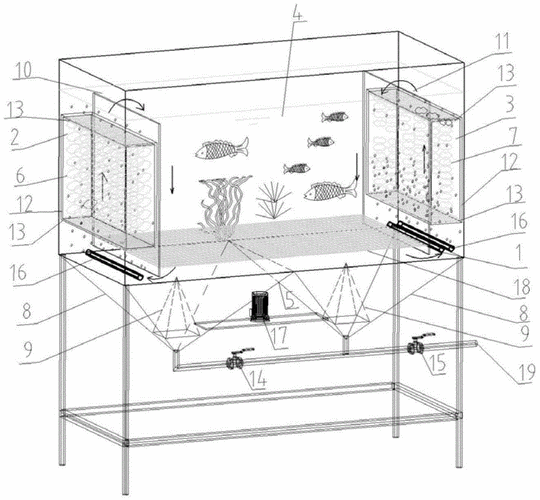 鱼缸无需泵自动循环水图解（自循环水草缸原理零换水养鱼法）