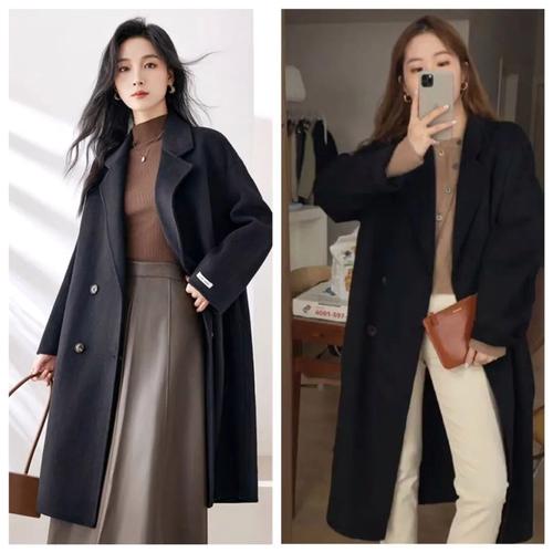 黑色大衣搭配图显年轻(黑色大衣穿搭全攻略亮色材质层次合适版型显年轻) 黑色大衣搭配图显年轻(黑色大衣穿搭全攻略亮色材质层次合适版型显年轻)