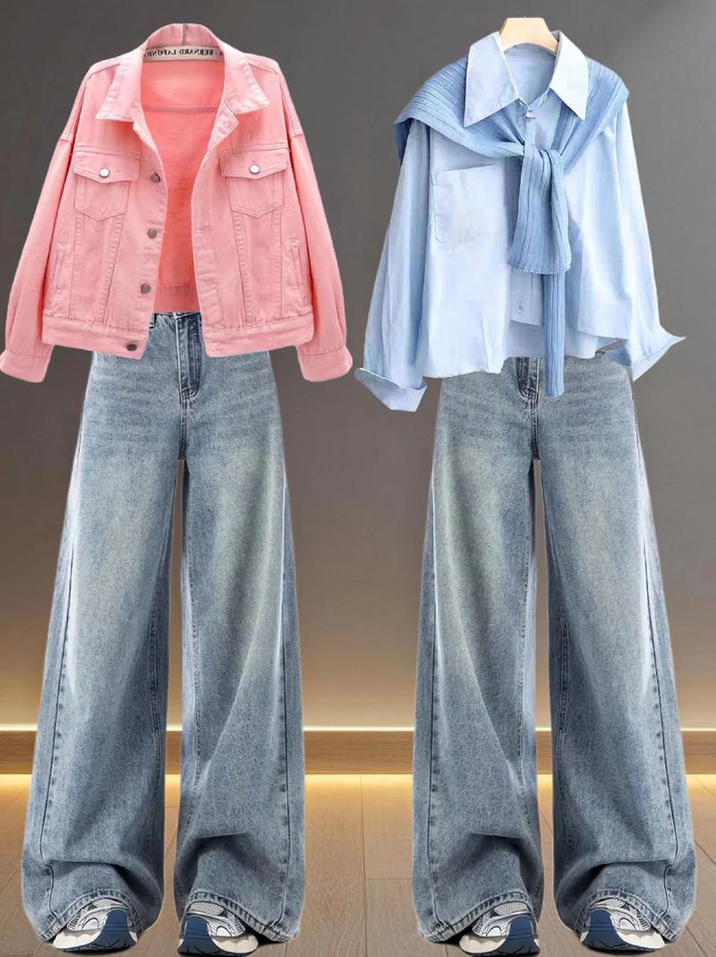 大阔腿牛仔裤最佳配色表（六步把大阔腿牛仔裤穿出层次感与温度的秋冬穿搭法）