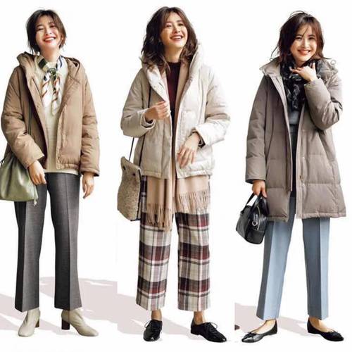 阔腿裤搭配上衣图片女（阔腿裤显高级定腰线材质对比莫兰迪色搭配）