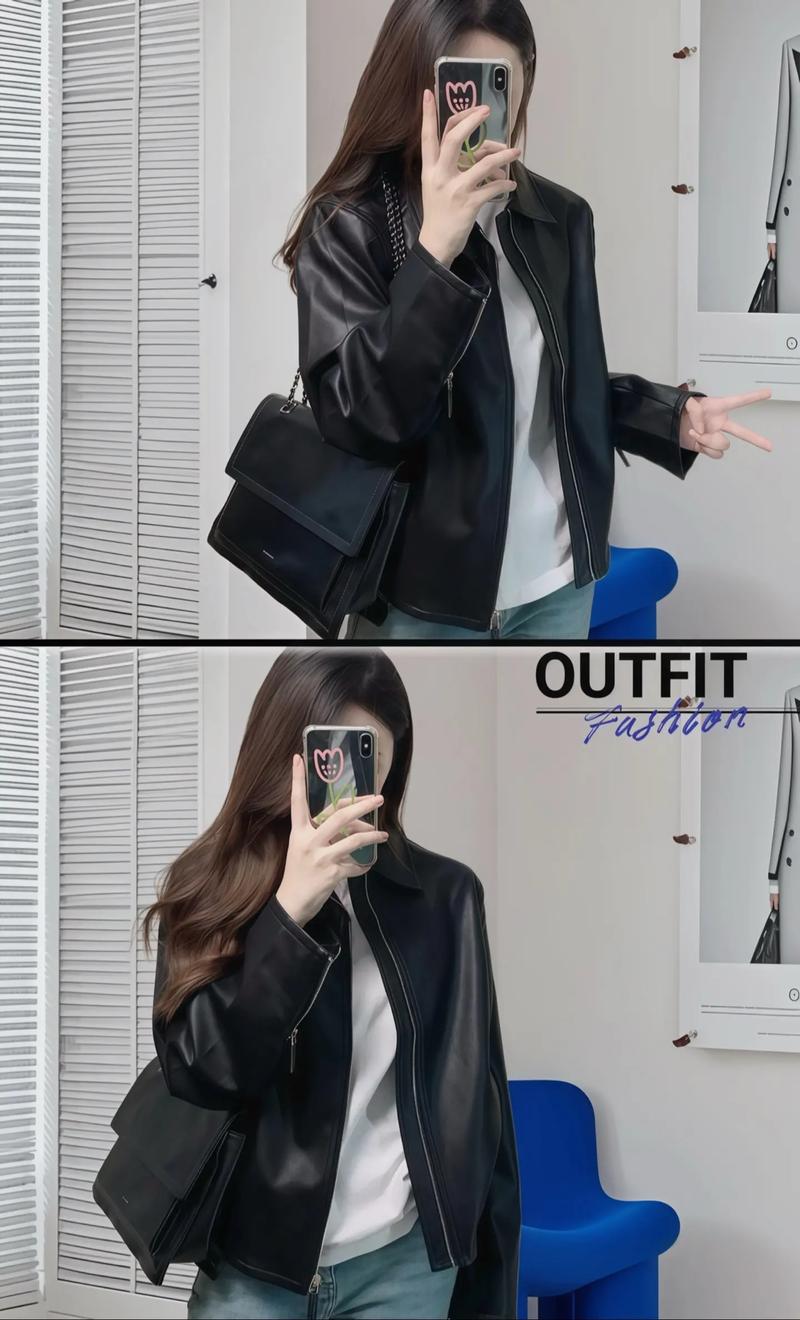 机车短外套配什么裤子（九分裤短靴等多样搭配）