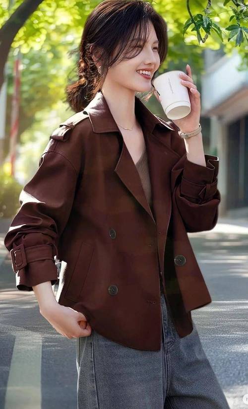 短款风衣最佳搭配图片（短款风衣三色显瘦百搭穿搭指南）