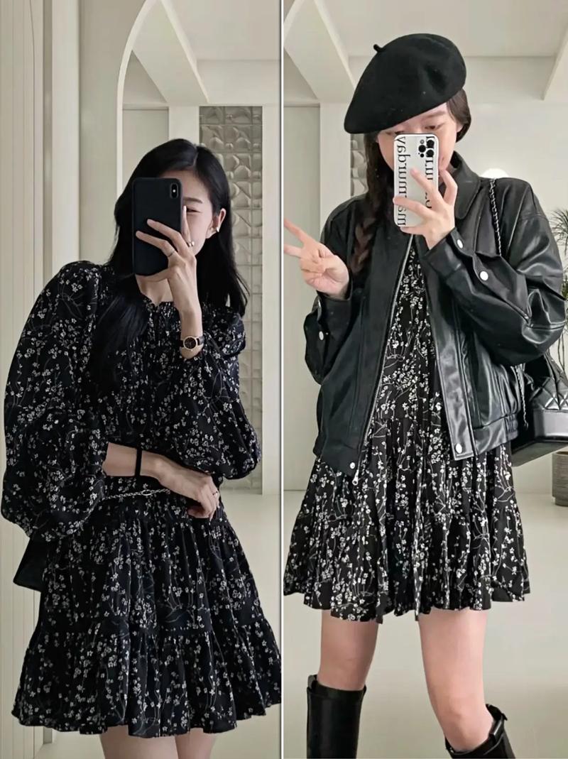 黑色碎花裙搭配黄色西服(黑色碎花裙叠穿黄色西装稳重又活力搭配指南)