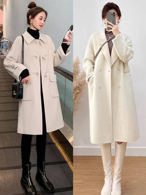 150小个子冬季毛呢大衣搭配（HX型大衣显高腰线拉长）
