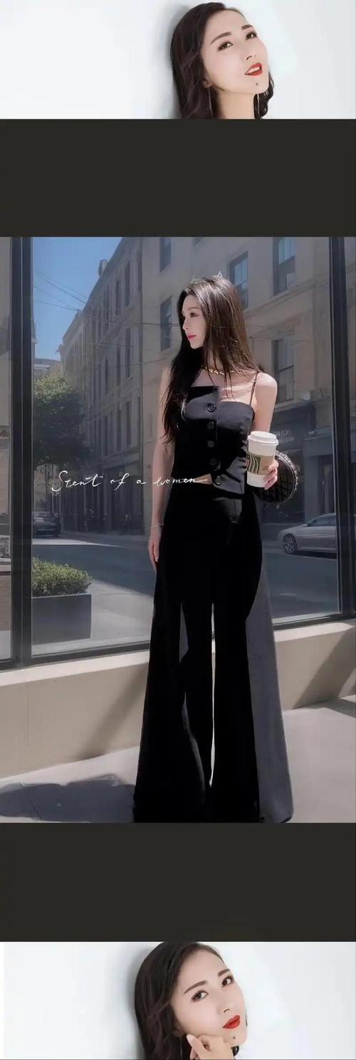 女士黑色西裤穿搭图片(九分直筒阔腿显瘦百搭) 女士黑色西裤穿搭图片(九分直筒阔腿显瘦百搭)