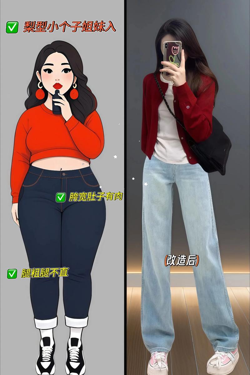 腰粗的人穿衣搭配技巧（高腰线与线条穿搭，打造腰腹曲线，遮掩显露并用）