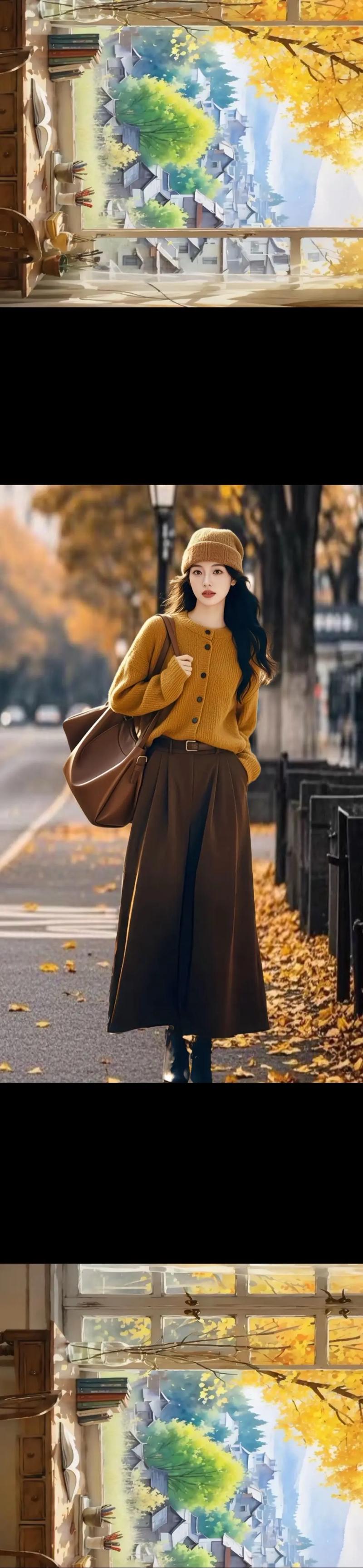 咖色半裙配什么颜色上衣（咖色半裙秋冬搭配全案多风格可选）