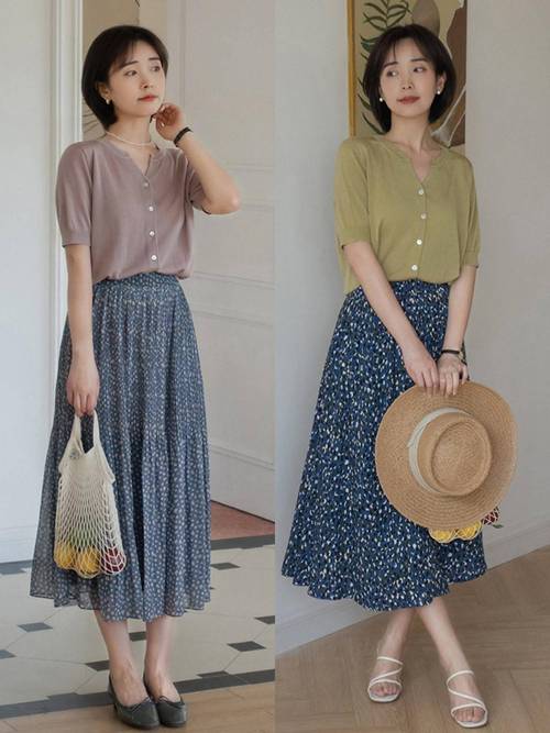 五十岁女人夏天最佳穿搭（合身材质淡雅色系与混搭提升质感）