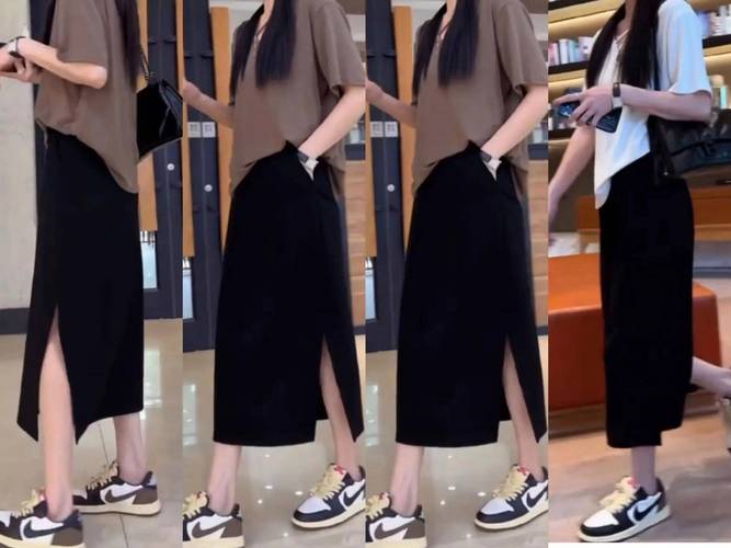 黑色半身裙搭配什么上衣（层次感与配饰提亮造型）