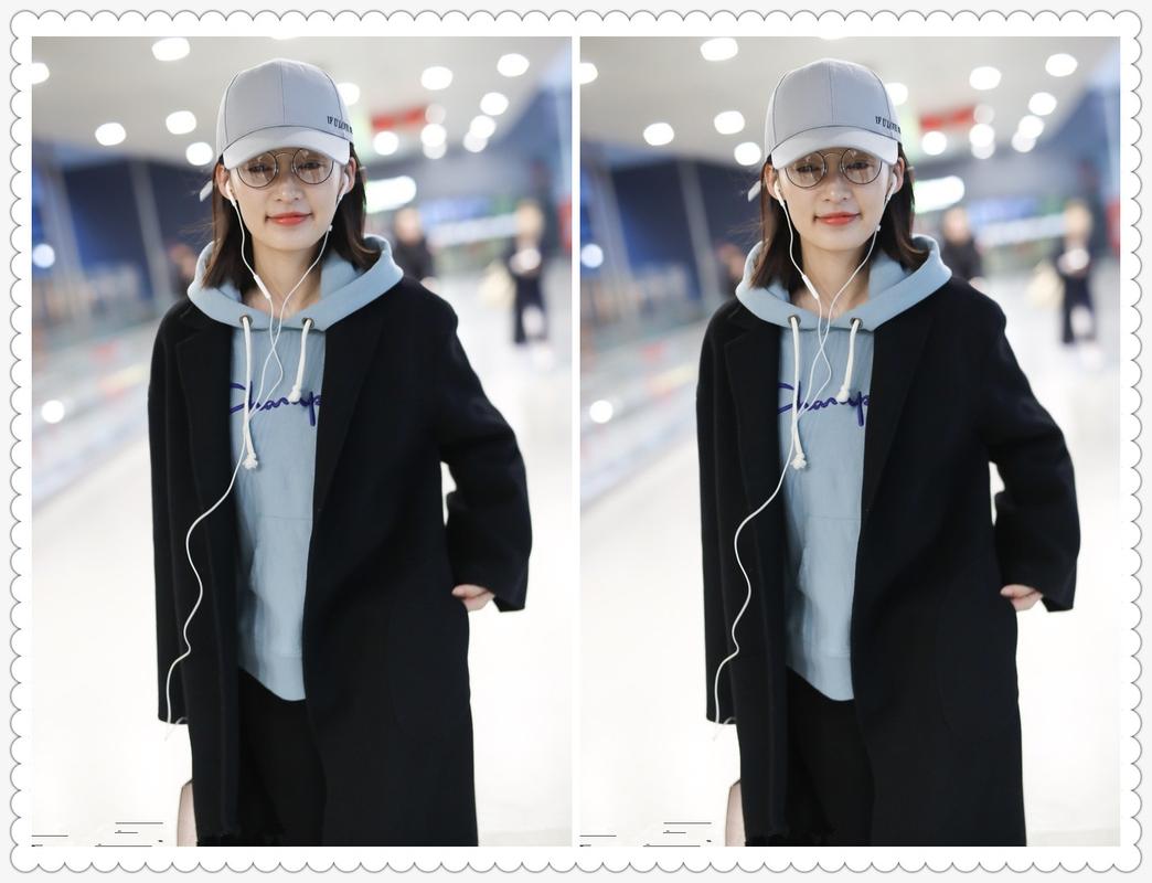 黑色大衣搭配卫衣图片女（黑大衣叠穿卫衣，打造冬日保暖层次感的穿搭要点）