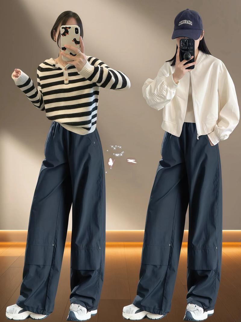 藏青色裤子最佳颜色搭配图女(高阶百搭钥匙,日常穿搭稳妥之选)