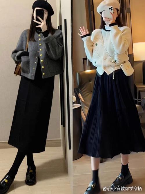 黑色半身裙配什么上衣(上衣鞋子腰线材质混搭要点)