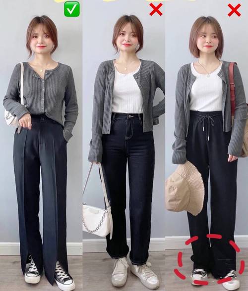 开叉裤怎么搭配图片（三款风格配色与鞋履要点）