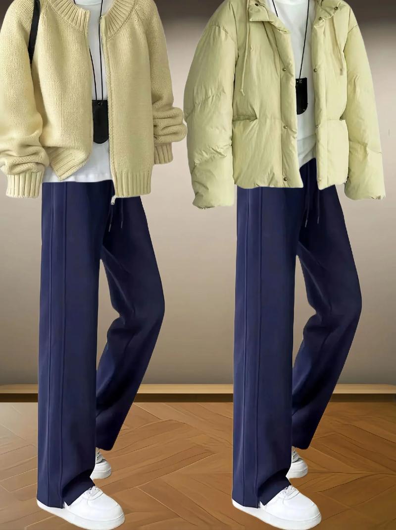 藏青色运动裤搭配图(高腰显腿长,弹性透气,日常休闲有态度) 藏青色运动裤搭配图(高腰显腿长,弹性透气,日常休闲有态度)