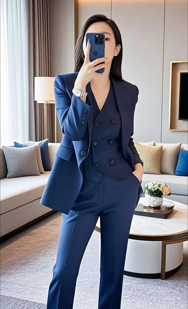 深蓝色最佳颜色搭配图（黑白稳重，红色增温度，材质纹理显层次）