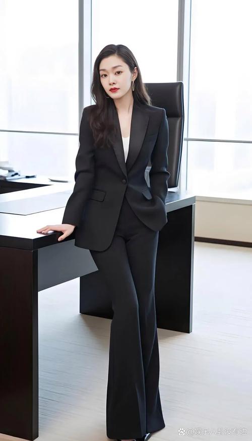 女士黑色西裤配什么鞋子图片（舒适黑色西裤搭漆皮高跟干练又自在的日常穿搭）