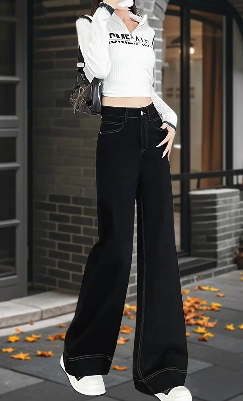 黑裤配什么颜色上衣（黑裤子搭配四色系与三大配色策略，材质决定视觉层次）