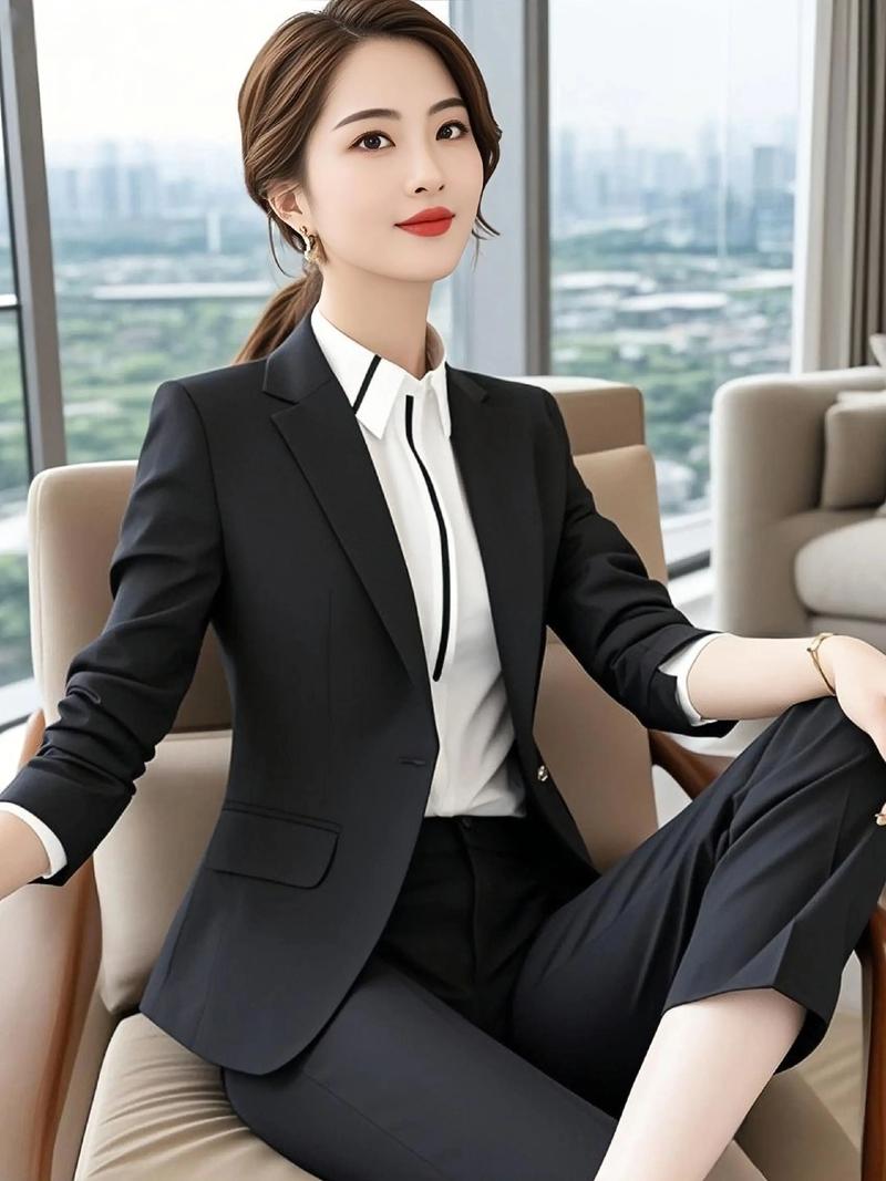 女黑色西装怎么搭配好看图片(黑西装多样搭配,稳中求变穿出气质) 女黑色西装怎么搭配好看图片(黑西装多样搭配,稳中求变穿出气质)