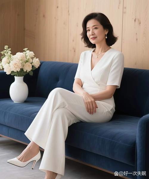 55岁女人穿衣搭配风格（稳重简约，低饱和色显气质，靠线条与配饰）